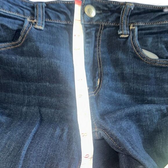 American Eagle Dark Wash Mid Rise Super Stretch Denim Jegging Ladies Size 4 - Picture 9 of 12